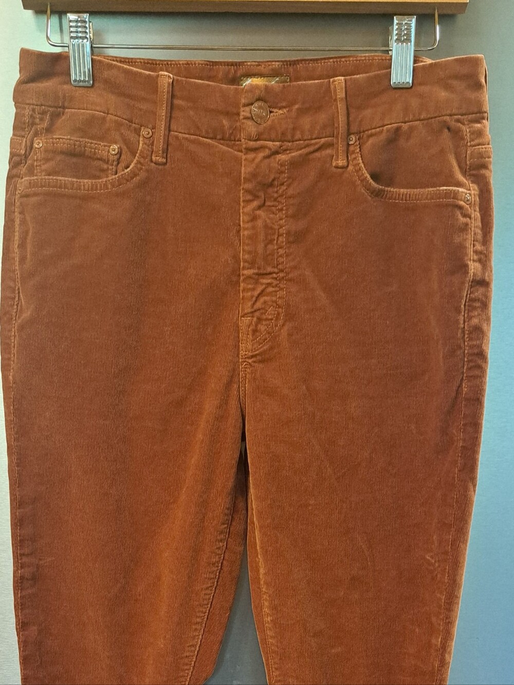 MOTHER Corduroy Pants High Waisted Looker Ankle Hopscotch USA Sz 29 - Picture 11 of 11